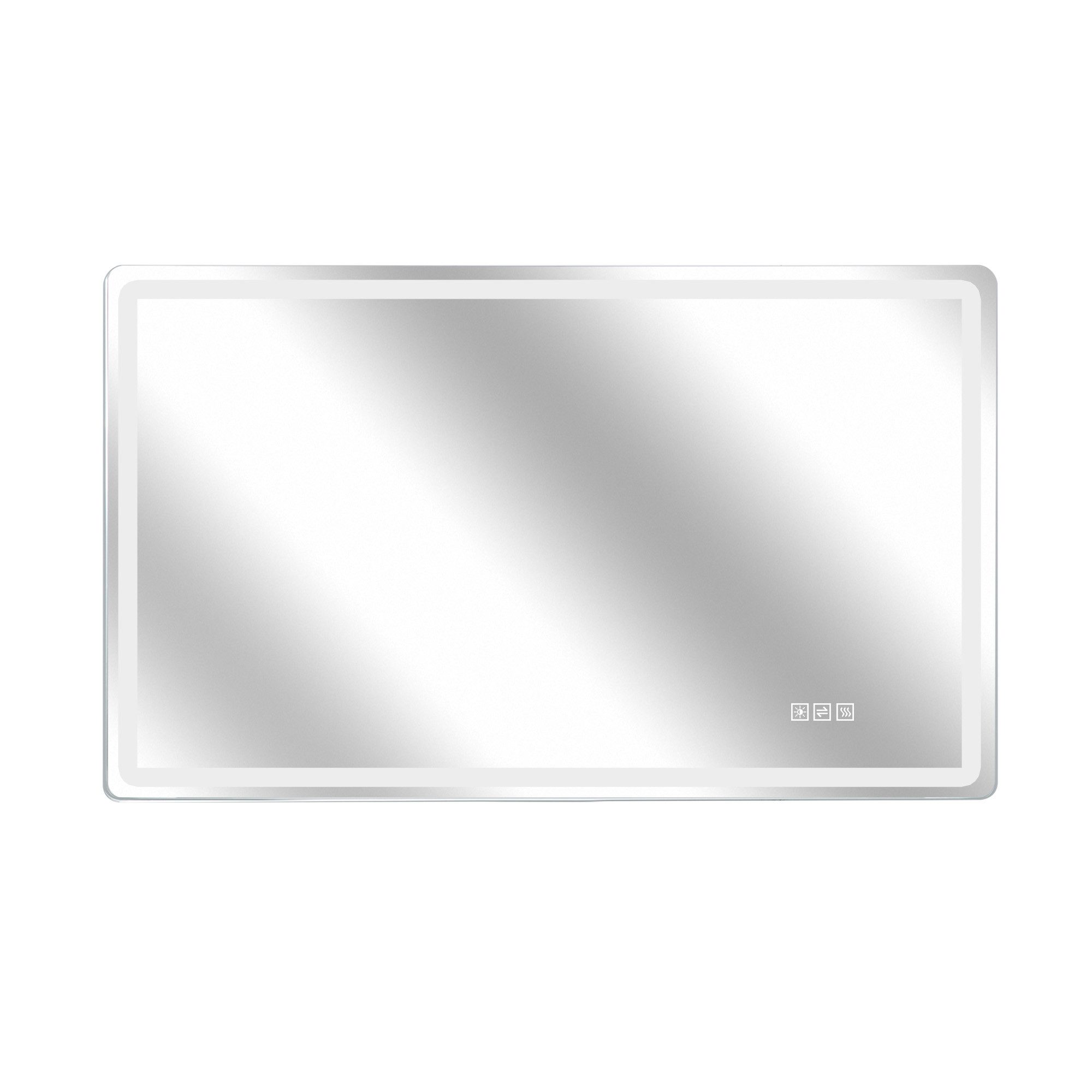 MODFU Wandspiegel LED-Lichtspiegel (mit Mattierter Frontbeleuchtung, Anti-Beschlag, 3 Lichtfarben, 1-St., 60*100cm)