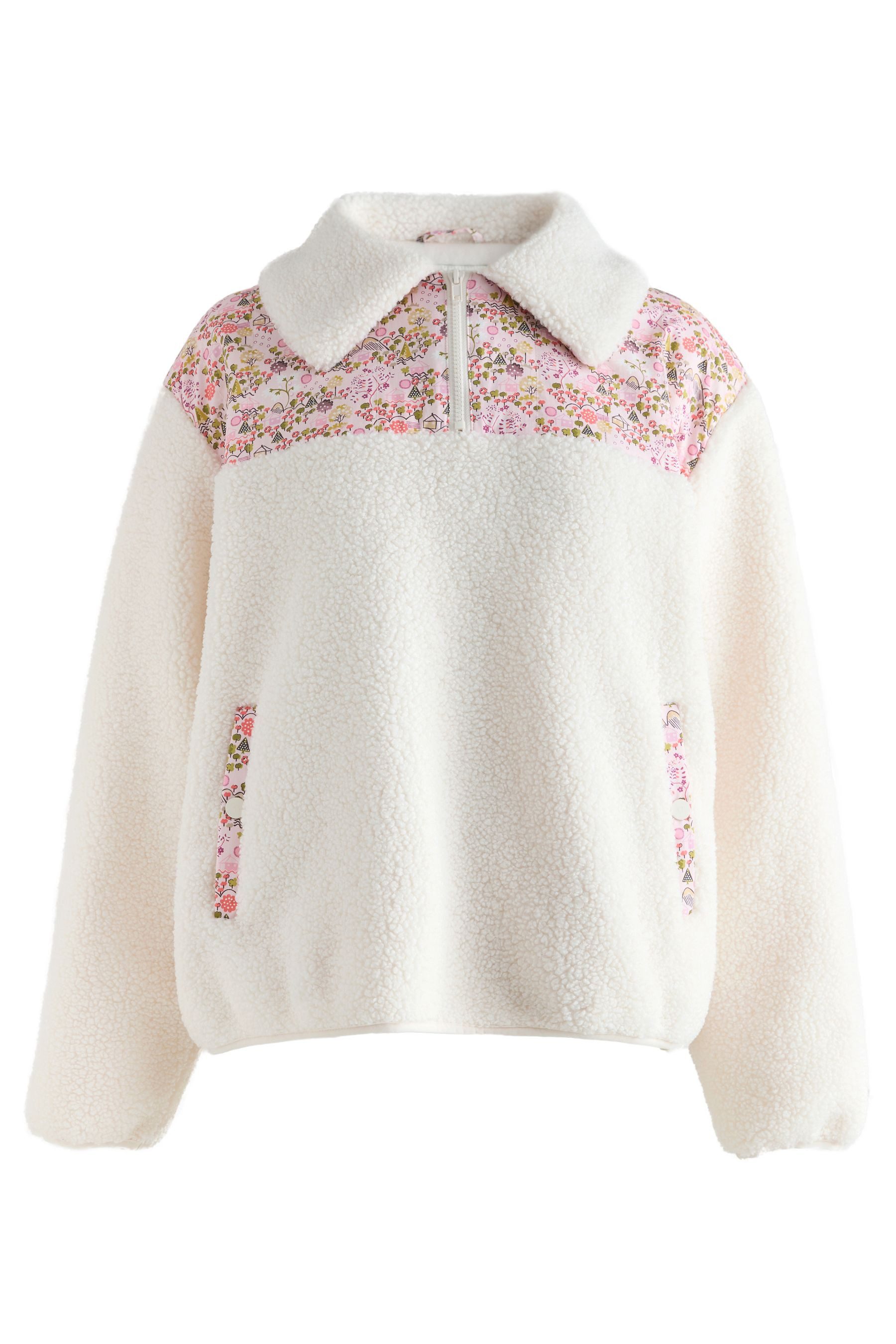 Cath Kidston Fleecejacke Cath Kidston Borg-Fleece mit 1/4-Reißverschluss (1-St)