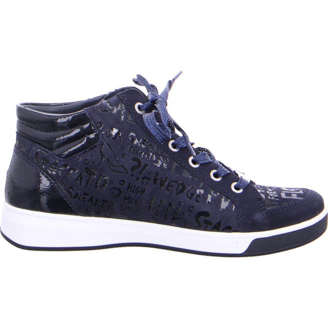 blau 045000 Sneaker Ara Schuhe, Leder Damen - Sneaker Ara Rom