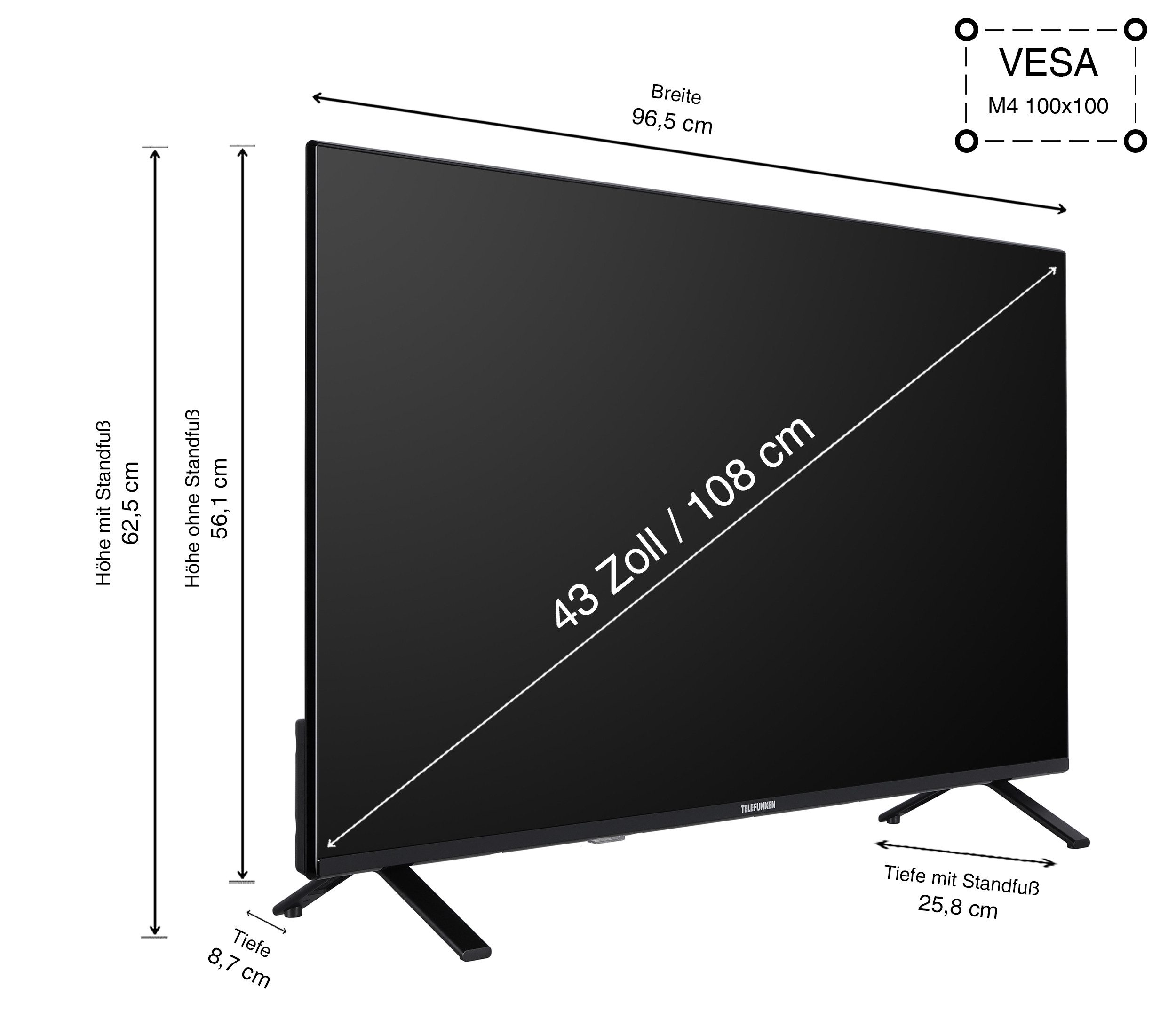 Telefunken QU43TO750S QLED-Fernseher (10...