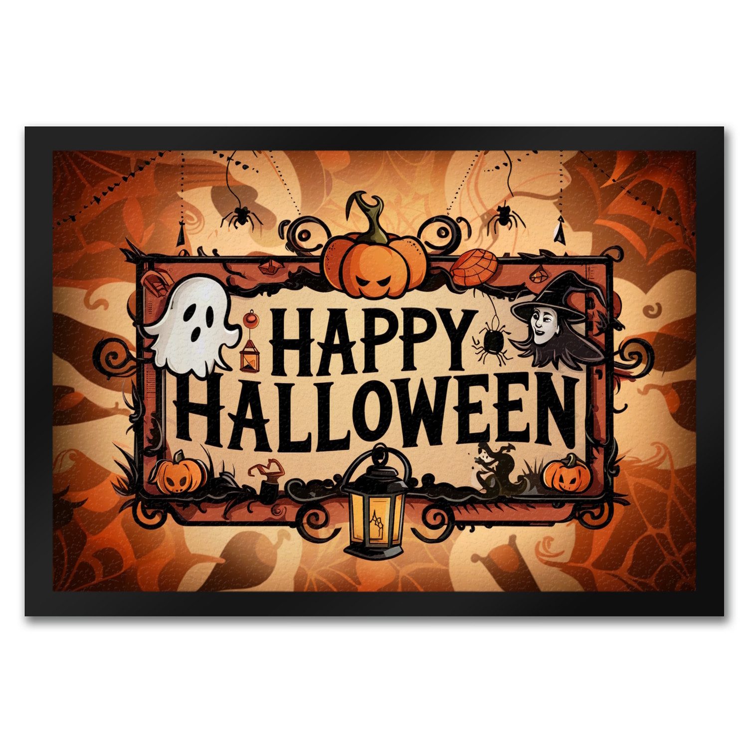 speecheese Fußmatte Happy Halloween Fußmatte in 35x50 cm mit Geistern und Laternen