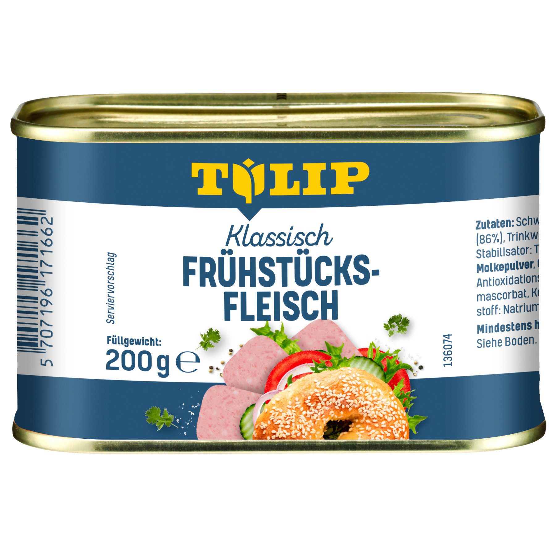 TULIP Wurstkonserve Set aus Frühstücksfleisch 200g + Hähnchen 340g Konserve, (Schwein + Hähnchen), Dänische Delikatesse