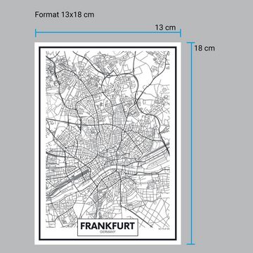wandmotiv24 Poster Weltkarte M0141, Stadtkarten (1 St), Wandbild, Wanddeko, Poster in versch. Größen