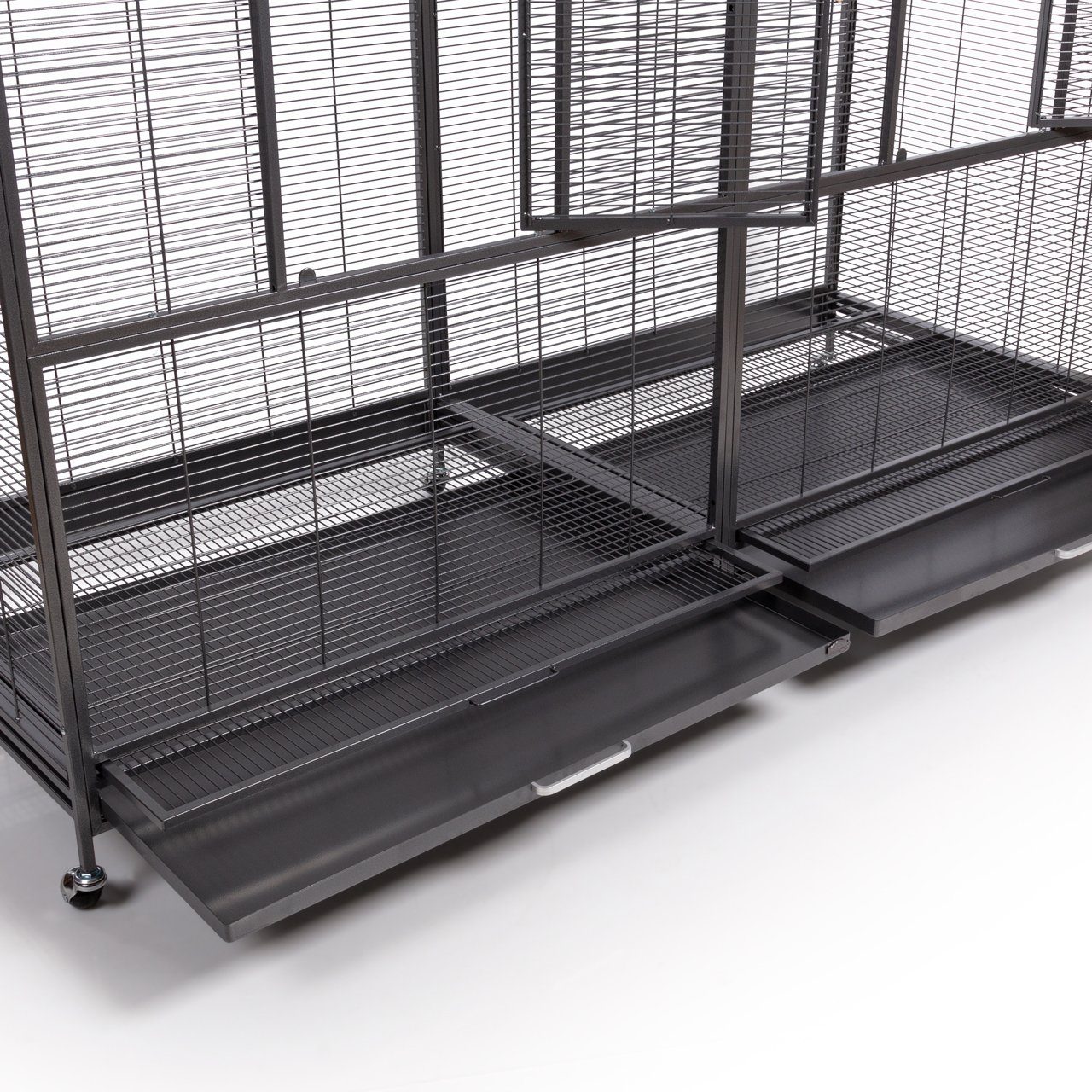 Montana Cages Voliere New Sydney II - ca. 180 x 70 x 180 cm, Antik, Doppelvoliere, Vogelvoliere XXL für Wellensittiche, Finken