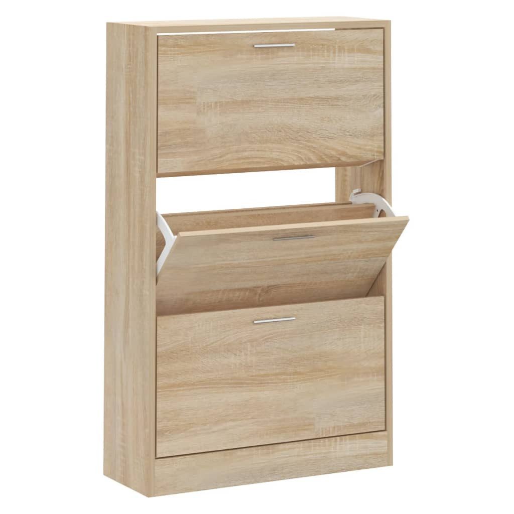 vidaXL Schuhschrank NA Schuhschrank Sonoma Eiche 63x24x103 cm Spanplatte