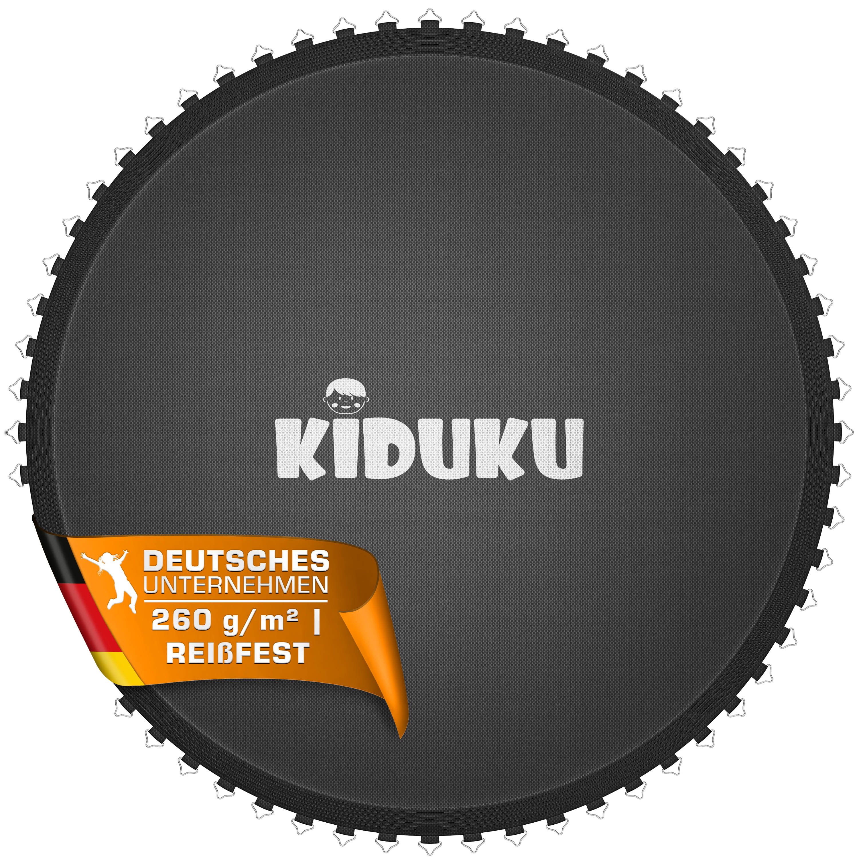 KIDUKU Hochsprungmatte KIDUKU® Trampolin Sprungtuch Ø 244 305 366 427 cm Ersatz Sprungmatte (48-96 Ösen UV-Beständig & Wetterfest Zubehör Ersatzmatte, Garten-Trampolin Trampolinsprungtuch 260g/m² PP), Trampolin Sprungtuch Ø 244 305 366 427 cm Ersatz Sprungmatte