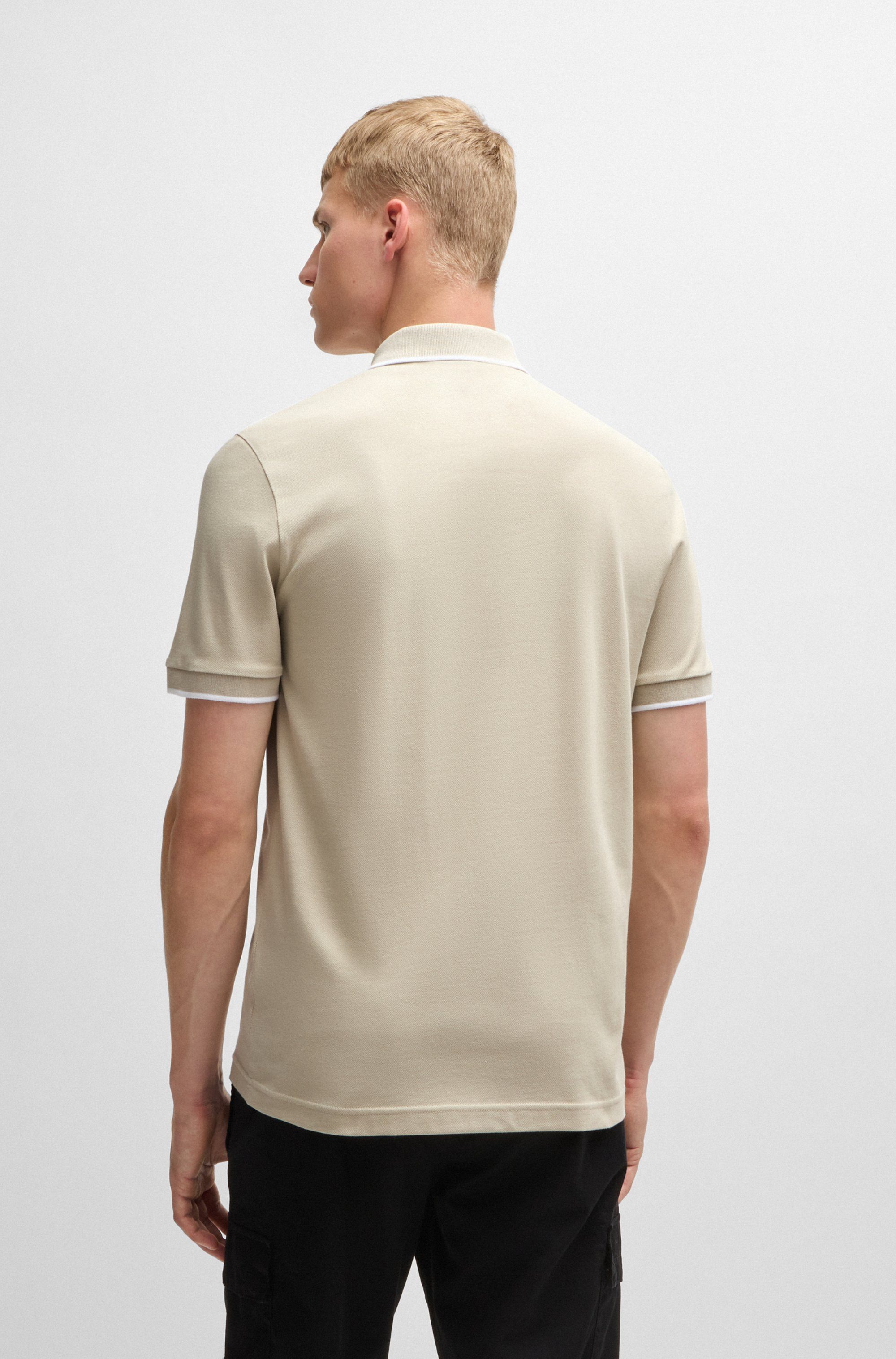 BOSS ORANGE Poloshirt Passertip mit BOSS Logo-Badge – Bild 3 von 5