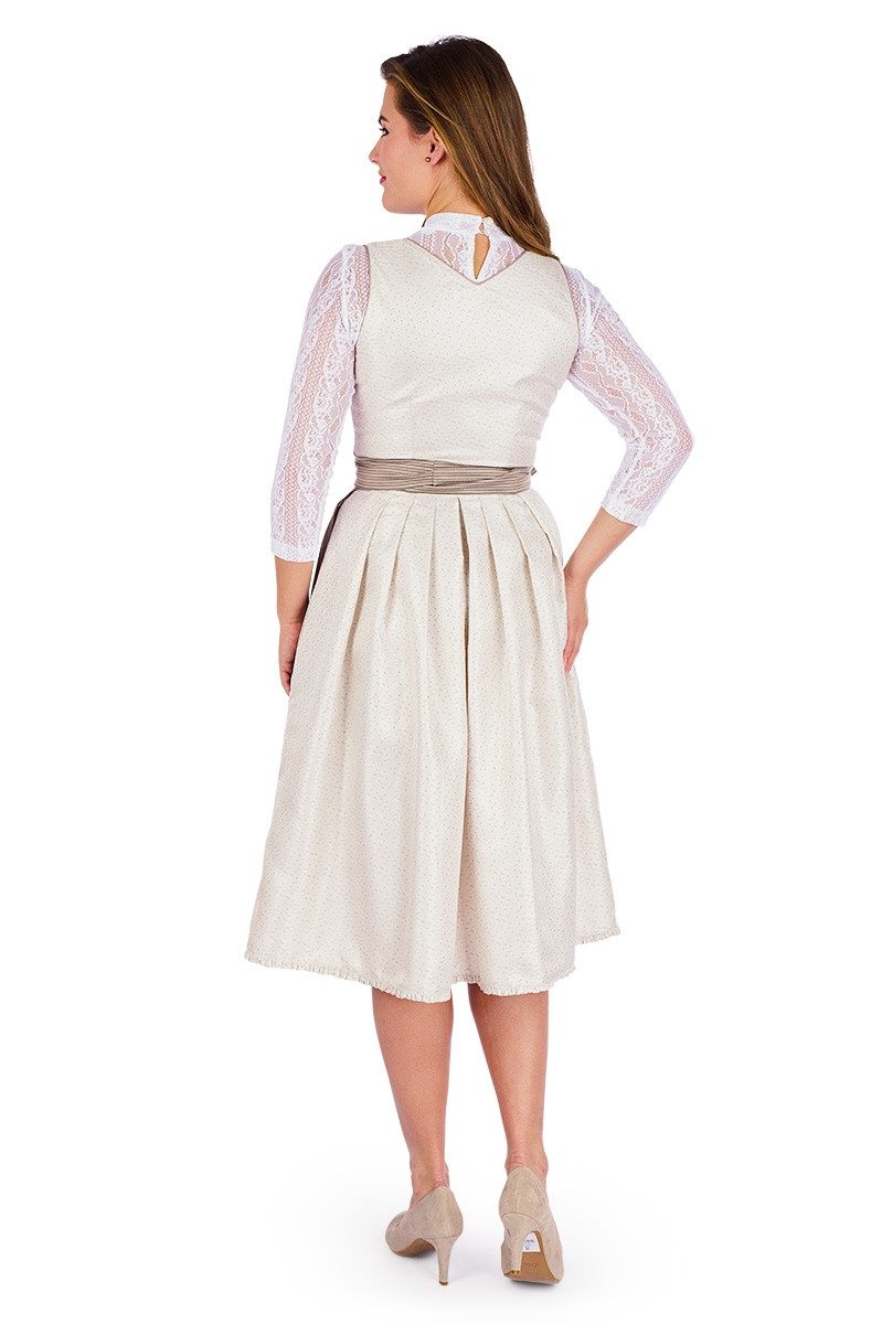 Melega Dirndl Midi Dirndl 2tlg. - ATHENA - creme/taupe