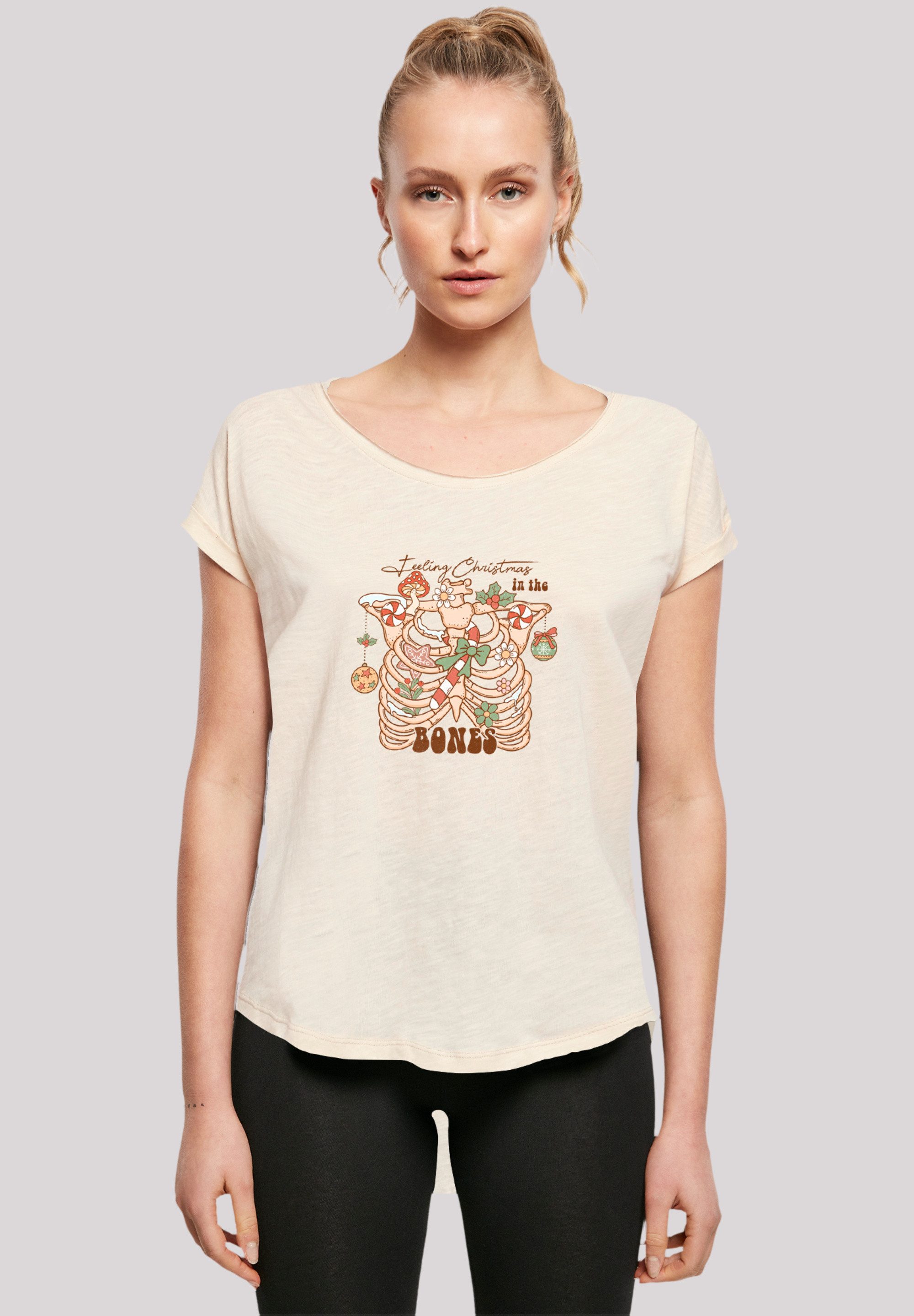 F4NT4STIC T-Shirt "Feeling Weihnachten in the bones", Premium Qualität, Wei günstig online kaufen