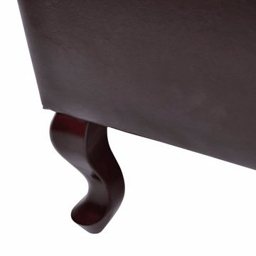 vidaXL Sessel Sessel mit Fußhocker Dunkelbraun Kunstleder (1-St)