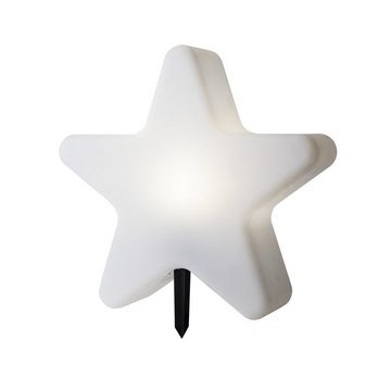 MARELIDA LED-Stern für außen Gartenleuchte Stern Deko 50cm Erdspieß E27 Fassung max 25W Außen weiß