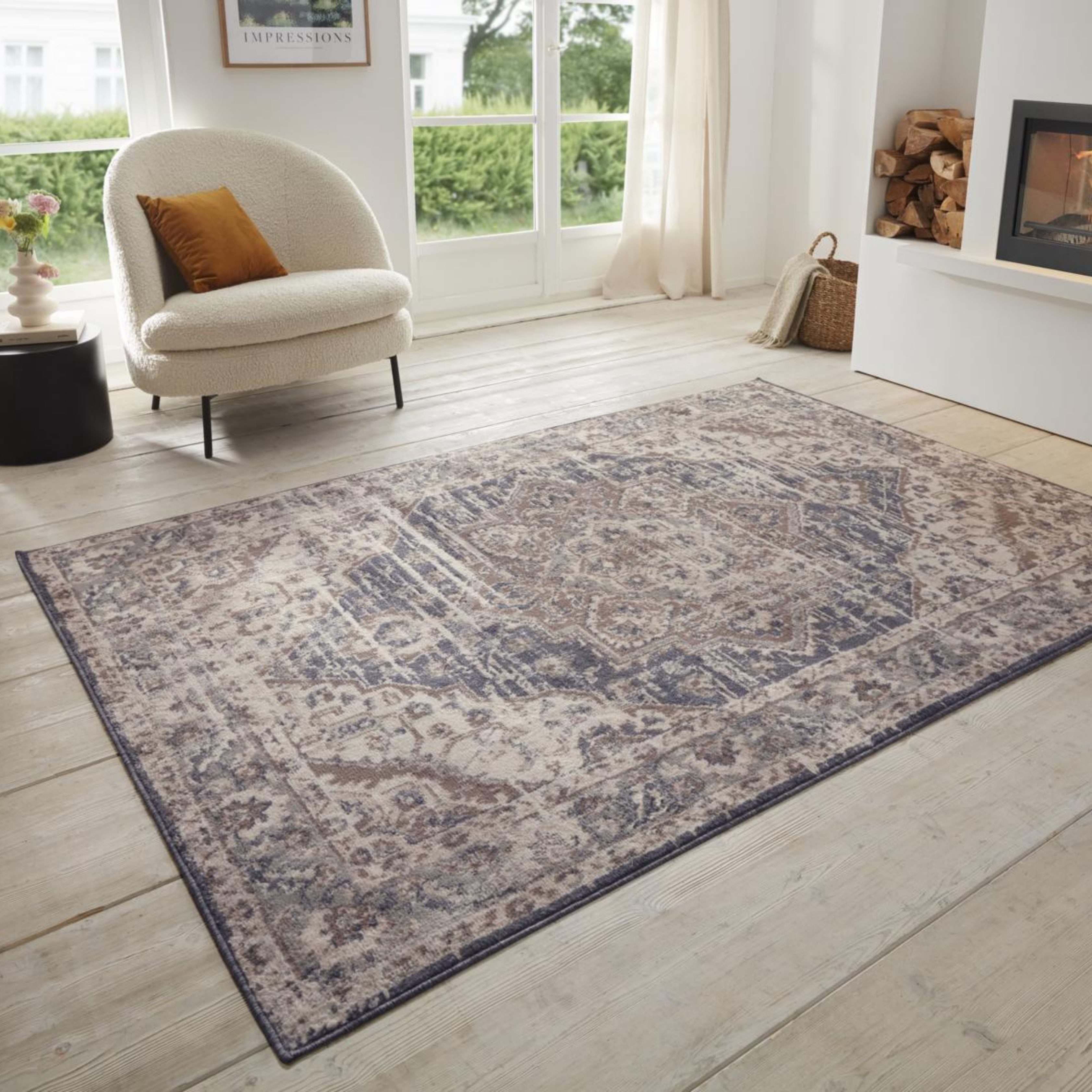 HANSE Home Teppich Sand, rechteckig, Höhe: 8 mm, Kurzflor, Läufer, Orient, Vintage, Wohnzimmer, Schlafzimmer, Esszimmer