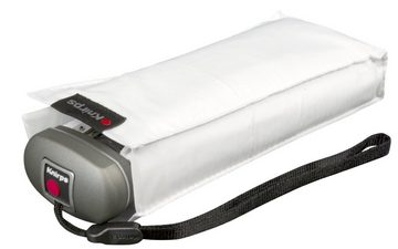 Knirps® Taschenregenschirm winziger Damen-Taschenschirm, leicht und flach, für die Handtasche - Travel weiß white