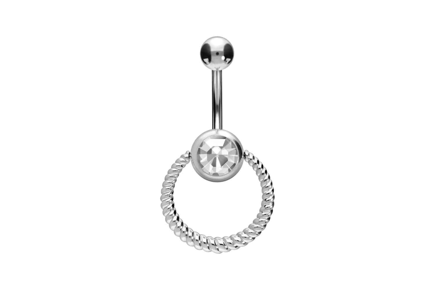 PIERCINGLINE Bauchnabelpiercing Chirurgenstahl Bananabell mit Brass-Design günstig online kaufen