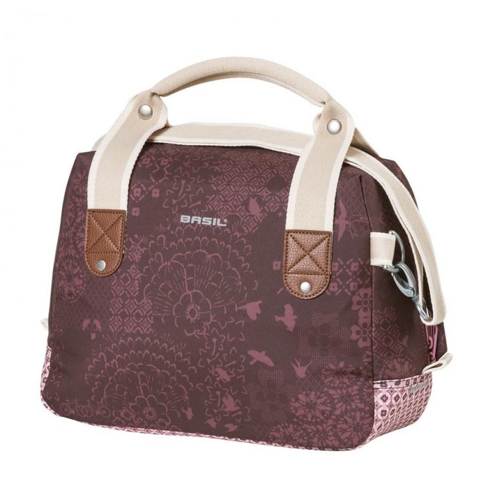Basil Fahrradtasche Basil Lenkertasche Boheme City Bag fig red mit Reißverschluss 8 Liter