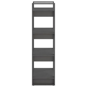 furnicato Bücherregal Bücherregal/Raumteiler Grau 60x35x125 cm Massivholz