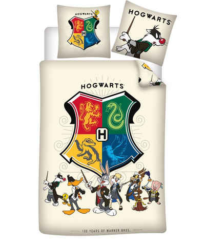 Kinderbettwäsche Постільна білизна Set Hogwarts Looney Tunes 135 x 200cm, AY!Max