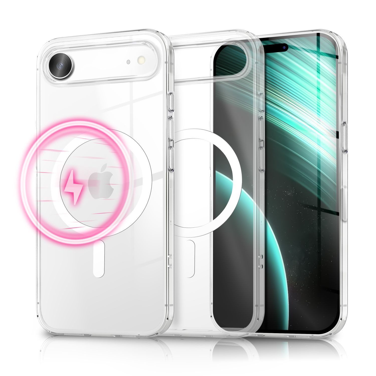 Nalia Smartphone-Hülle Apple iPhone 17 Air, MagSafe Case / Extrem Klare Schutzhülle / Clear Stay Formel / PC & TPU