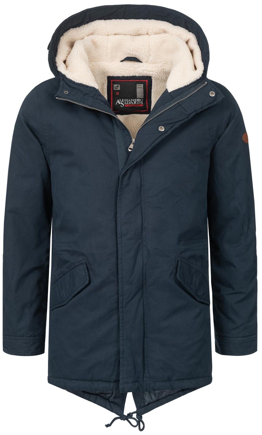 Alessandro Salvarini Winterjacke ASMauro mit warmem Teddyfell Navy