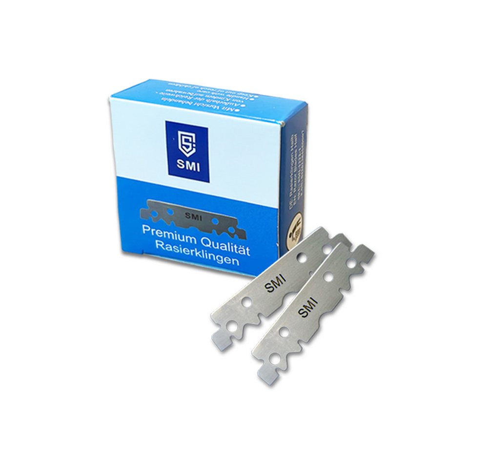 SMI Rasierklingen 100 Rasierklingen für Herren auswechselbar klingen Rasiermesser, 100-tlg., halbe Klinge