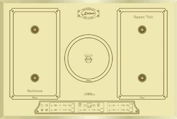 Kaiser Küchengeräte Backofen-Set EH 6432 ElfBE Eco+KCT 7797 FI ElfEm/5, Retro Einbau Backofen Elektro,68 L +Induktionskochfeld 77cm