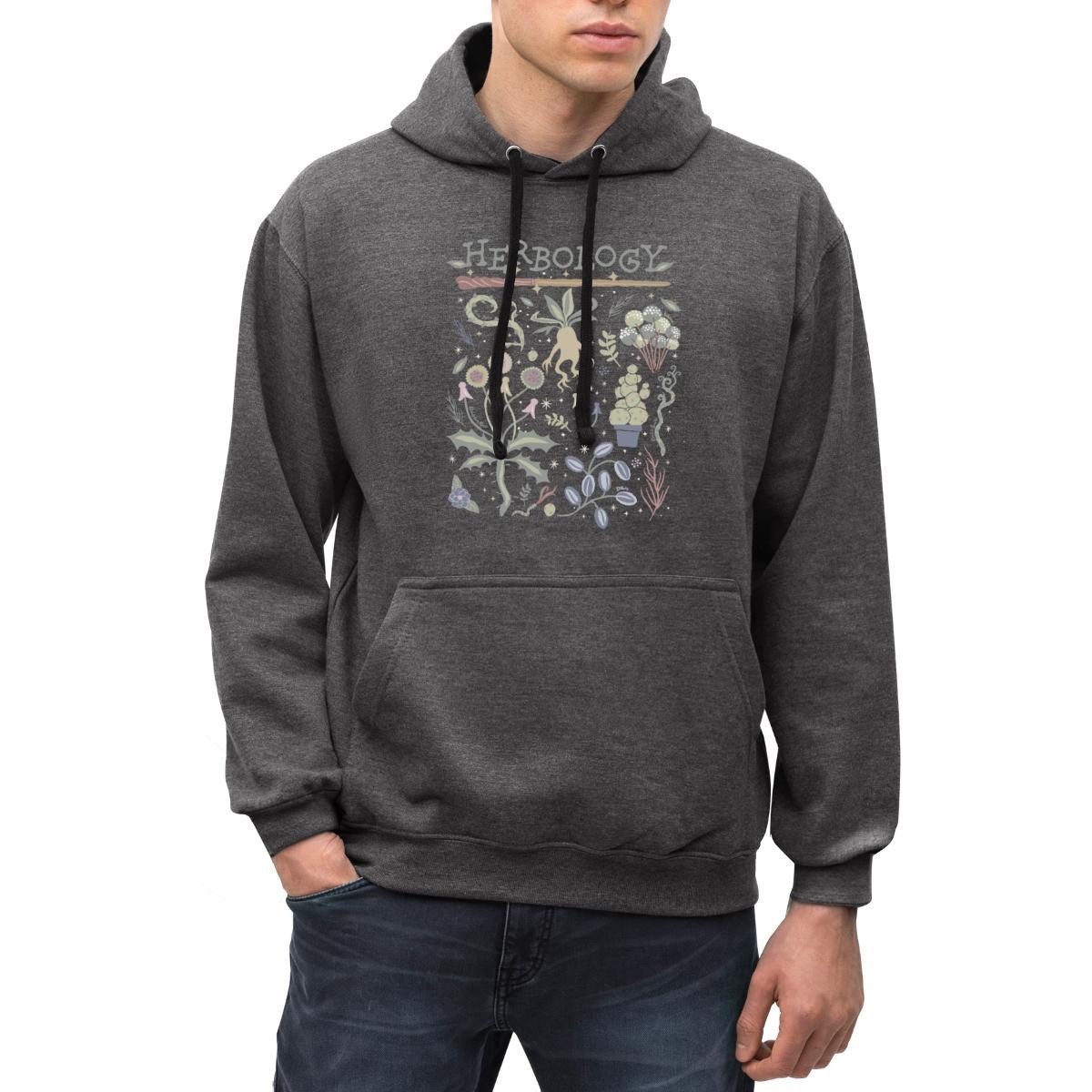 Spreadshirt Hoodie Harry Potter Herbology Botanische Kräuter Design Unisex Kontrast Hoodi (1-tlg)