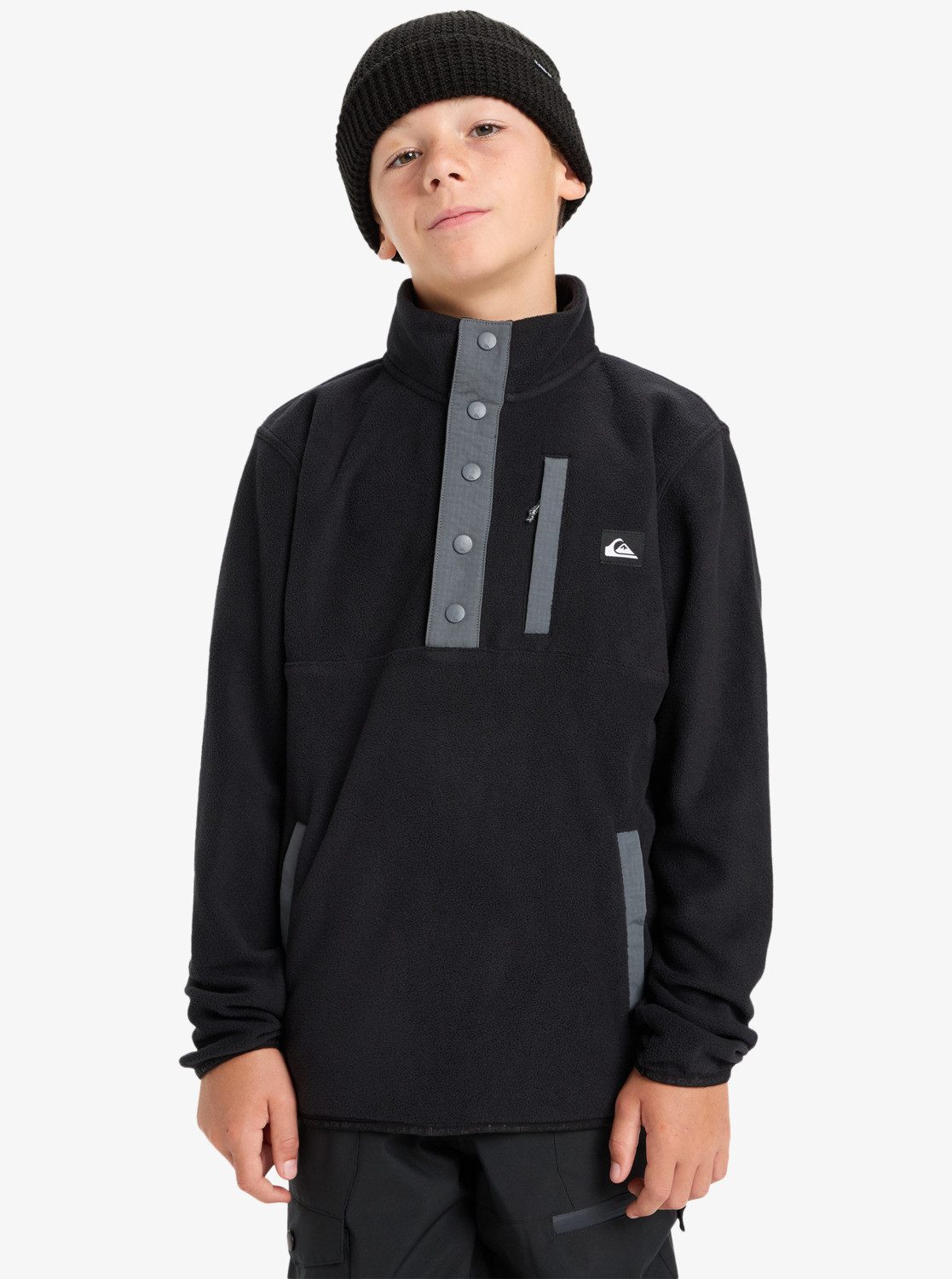 Quiksilver Troyer NO DESTINATION HZ YOUTH mit kurzer Knopfleiste, atmungsaktiv, wärmend, Regular Fit