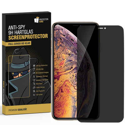 Protectorking Schutzfolie 1x Blickschutz 9H Panzerhartglas für iPhone 12 Pro 3D KLAR echtes, (1-Stück), Displayschutz, Schutzglas ANTI-SPY PRIVACY BLICKSCHUTZ 9H Härte