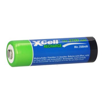 XCell Ladegerät BC-X500 + 4x AA XCell Rechargeable 1,2V 2700mAh Akku