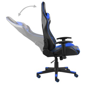 furnicato Gaming-Stuhl Drehbar Blau PVC
