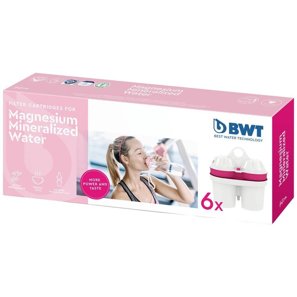 BWT Wasserfilter Magnesium Mineralized Water-Filterkartuschen 6 Pack 814136