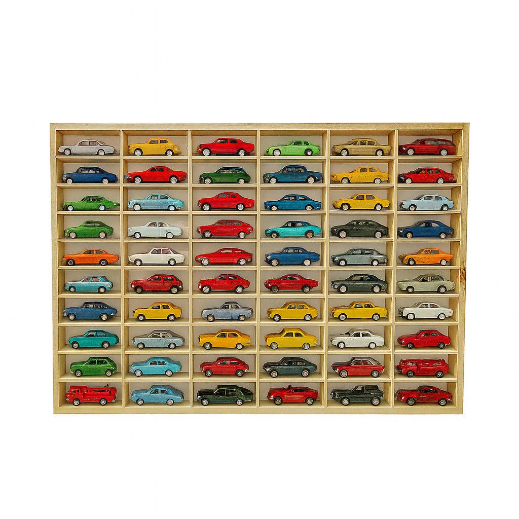 FabaHome Kinderregal Sammelvitrine für Modellautos, Sezkasten aus Holz mit günstig online kaufen