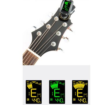 GelldG Stimmgerät Universal-Stimmgerät für Gitarre, Ukulele, Bass und Chromatisch