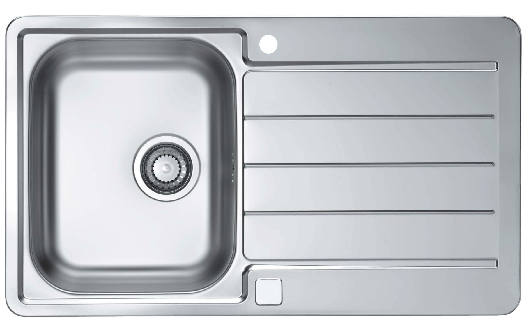 Alveus Küchenspüle Küchenspüle 86x50cm Edelstahl Einbauspüle Line max 20 Schrank ab 50 cm, Rechteckig, 50/86 cm, (1 St)
