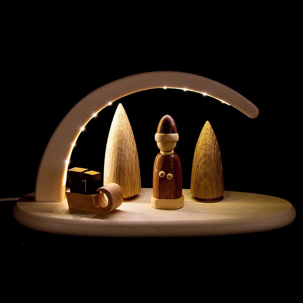 Seiffener Volkskunst Schwibbogen Weihnachtsmotiv (24x13cm) Leuchterbogen von Seiffener Volkskunst