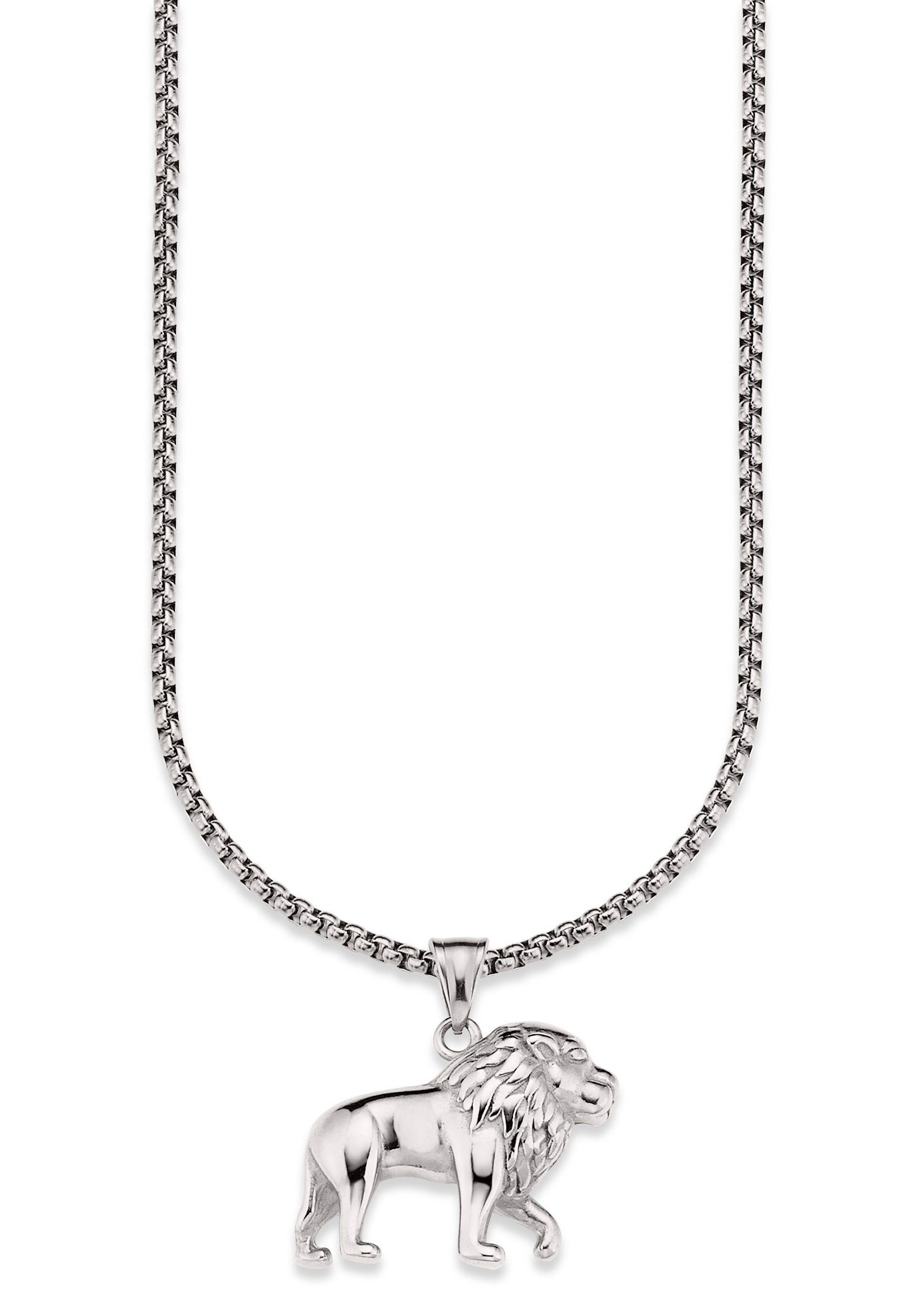 Bruno Banani Kette mit Anhänger Schmuck Geschenk, Halskette Löwe, Venezianerkette