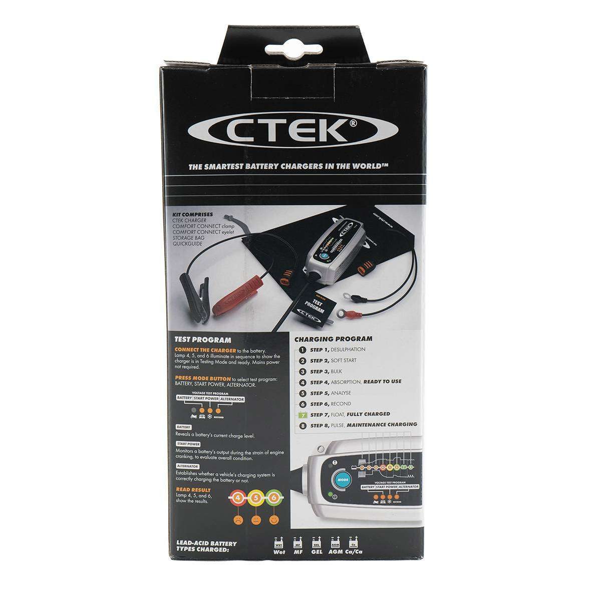 CTEK MXS 5.0 TEST & CHARGE Batterieladegerät 12V für Auto und Motorrad Autobatterie-Ladegerät