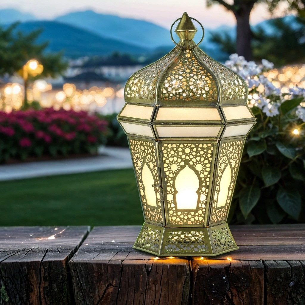 Marrakesch Orient & Mediterran Interior Kerzenlaterne Orientalische Laterne Lamin Deko aus Metall und Glas in Weiß 33 cm (1 St), Handarbeit