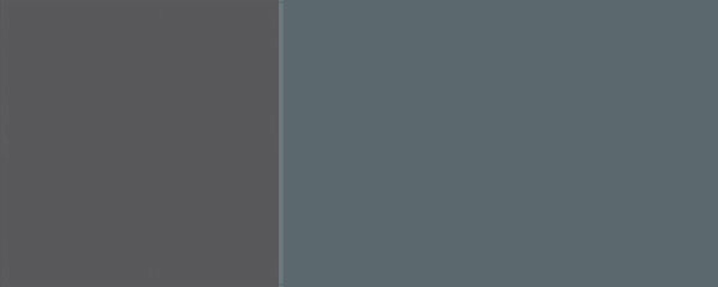 Feldmann-Wohnen RAL (Florence) Ausführung 2-türig Hochglanz 7031 60cm Florence blaugrau Front-, und wählbar Kühlumbauschrank grifflos Korpusfarbe