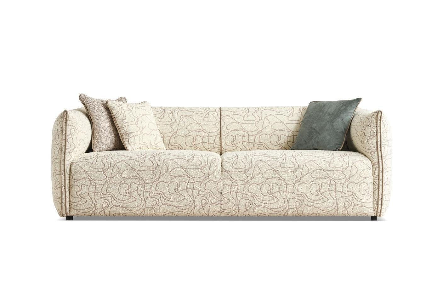 JVmoebel Europa Sofa Neu, Teile, Polstersofa Dreisitzer Sofa Sitzer Beige Stoffsofa in Modern 3 1 Stoff MAde