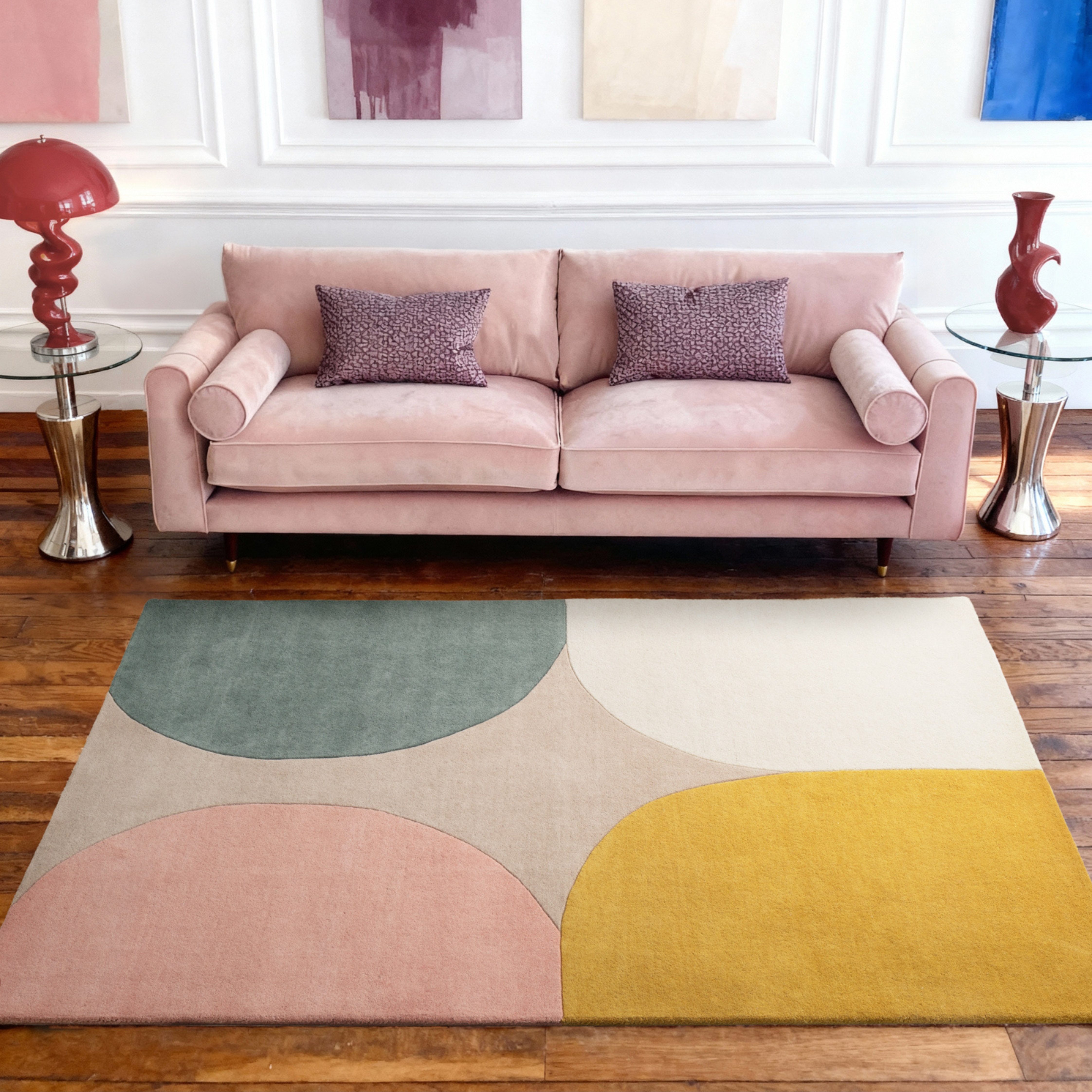 Ted Baker Wollteppich Cecil, rechteckig, Höhe: 17 mm, Wolle, Naturteppich, Handgemacht, Wohnzimmer, Schlafzimmer, bunt