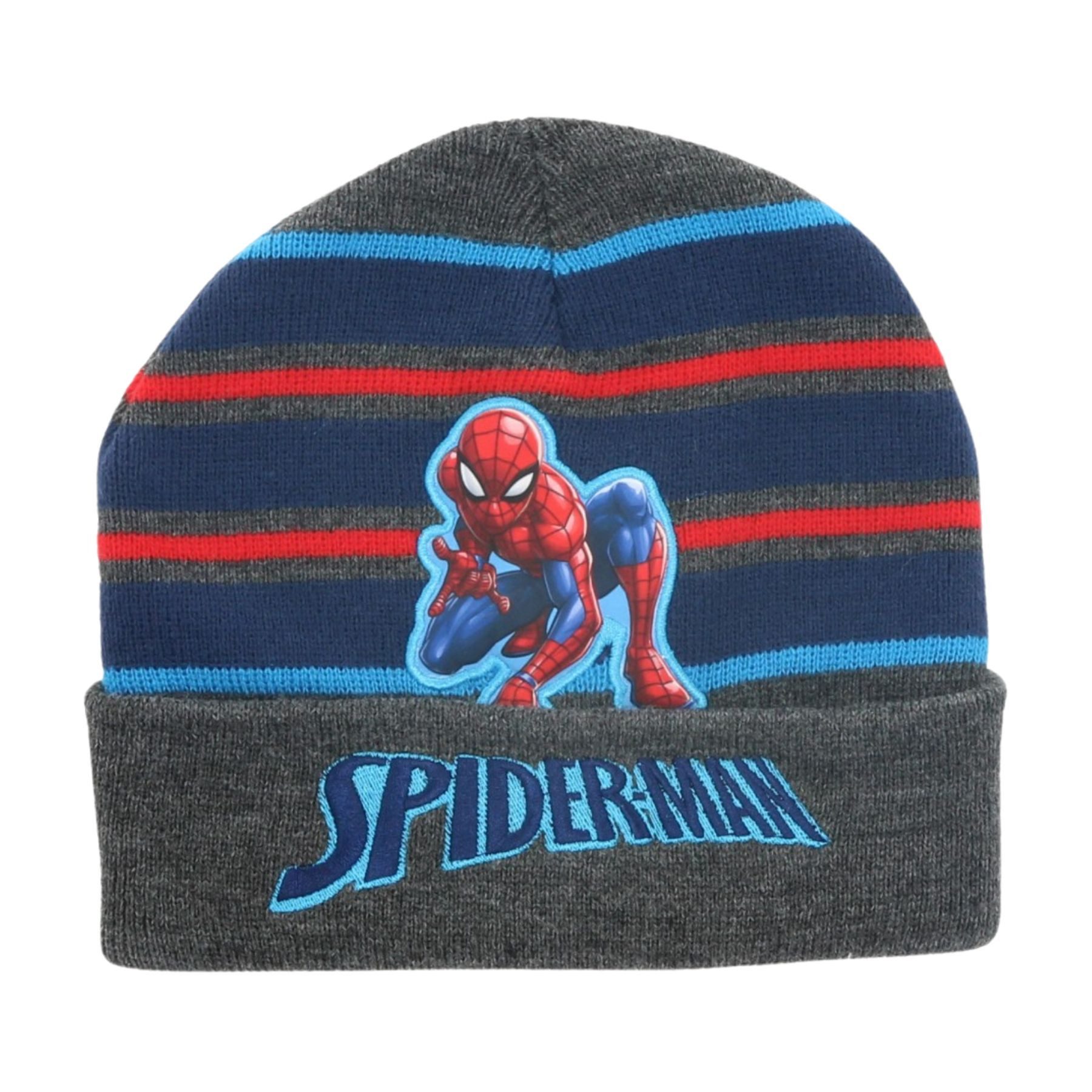 Spiderman Baskenmütze Spiderman Wintermütze Warme Mütze für Kinder - Onesize Blau