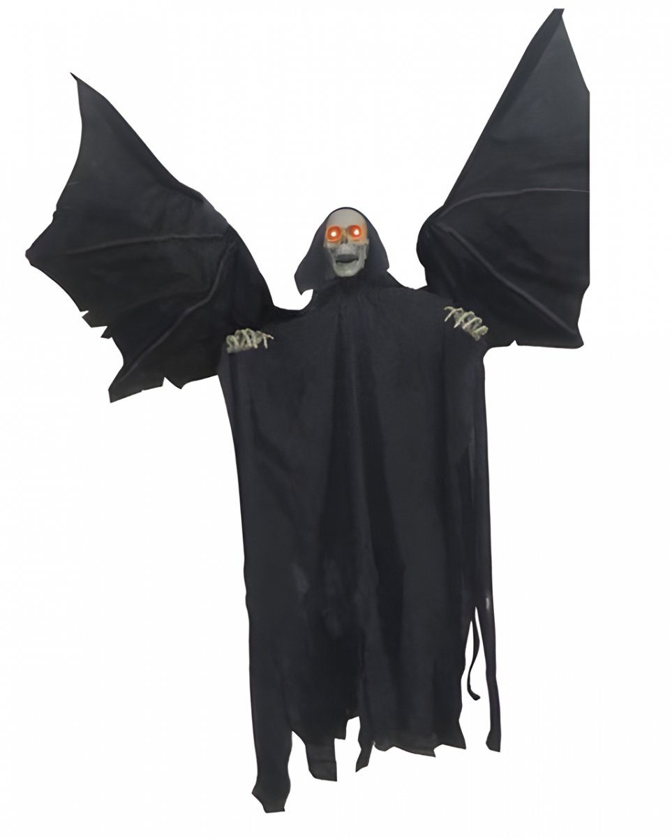 Horror-Shop Dekofigur Schwarzer mit Flügeln schlagender Grim Reaper als