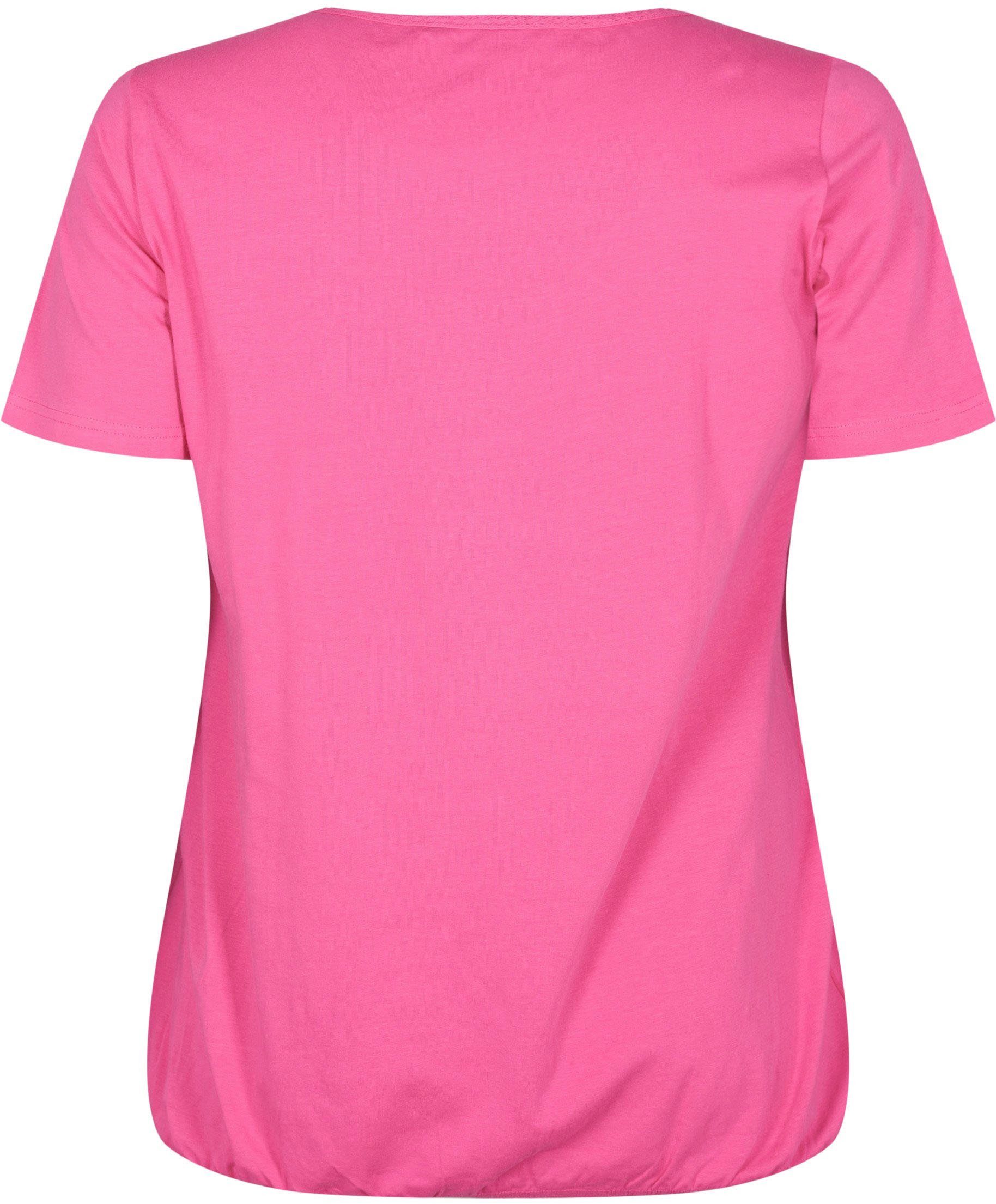 Pink T-Shirt Zizzi Shocking Zizzi VPOLLY