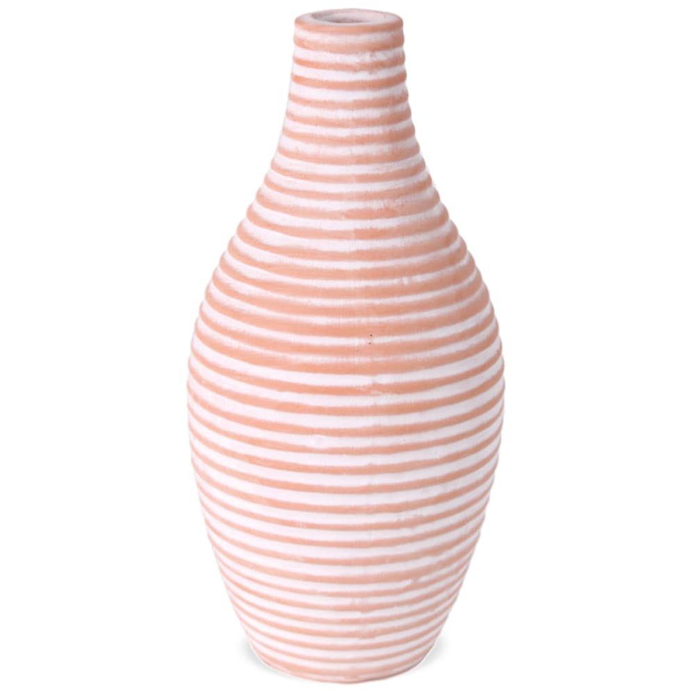 Rillen Blumenvase cm Blumentopf St) HOME Vase Keramikvase matches21 Terrakotta & 7x16 (1 HOBBY Ø quer