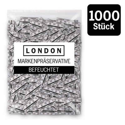 London Kondome London Kondome Verhütungsmittel 1000er Pack, Extra feuchte Passform mit Reservoir