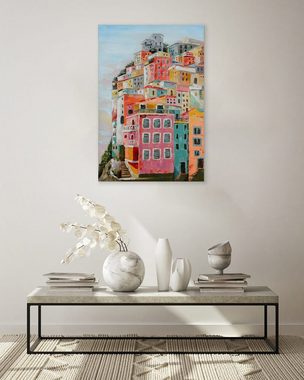 KUNSTLOFT Gemälde Corner of Paradise 60x90 cm, Leinwandbild 100% HANDGEMALT Wandbild Wohnzimmer