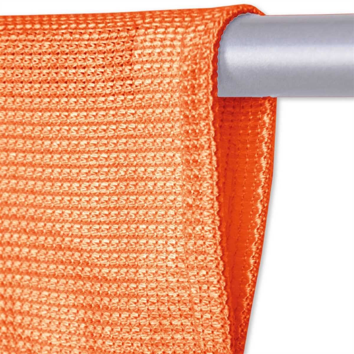 Vorhang, Arsvita, Stangendurchzug 150cm vers. Küchengardine Bistrogardine - (BxL), x in Faden 60cm Farben Orange (1 transparent, St)