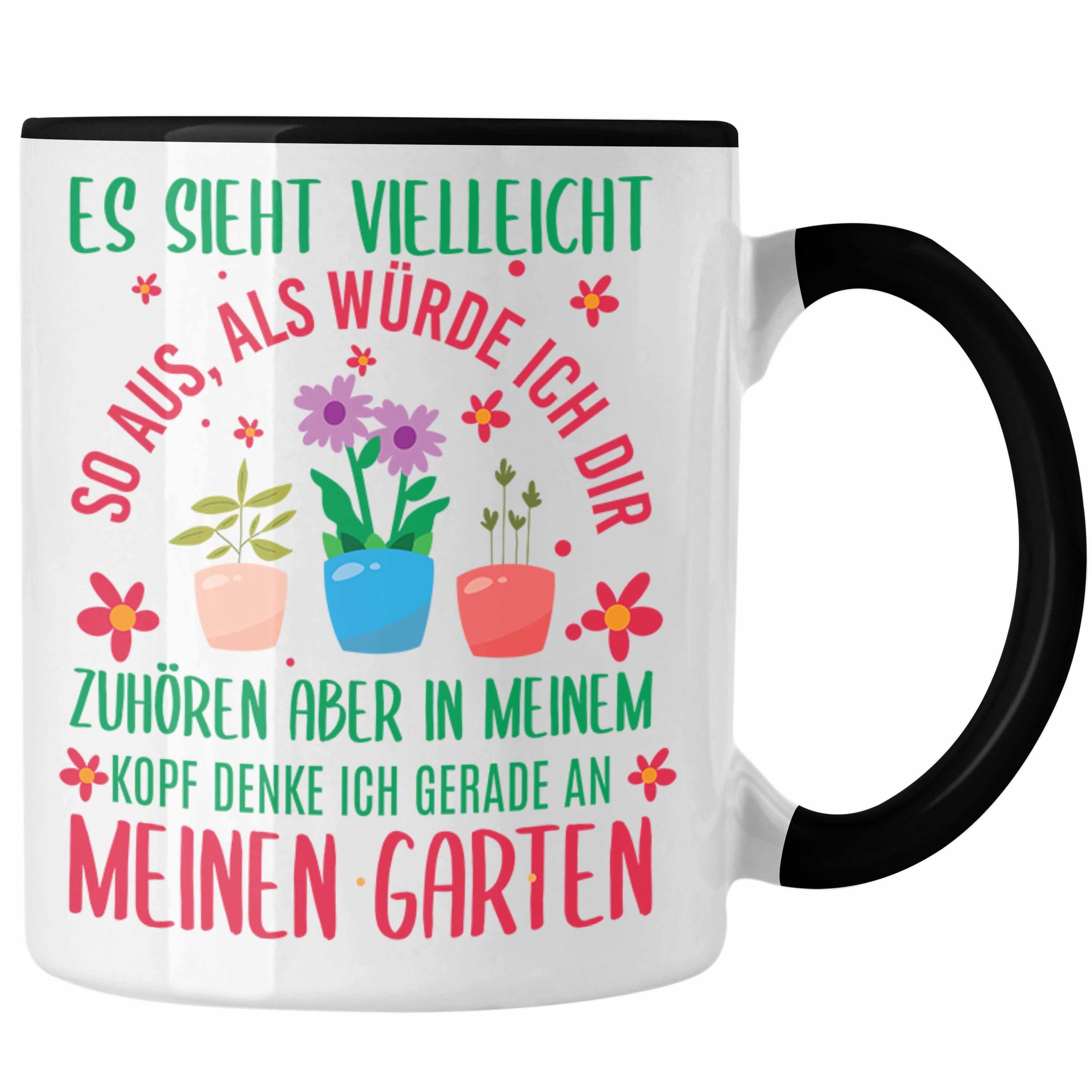 Garten Tasse Trendation Tasse Hobbygärtnerin Spruch Trendation Gärtner Schwarz Gärtnerin für - mit Geschenk Geschenkidee