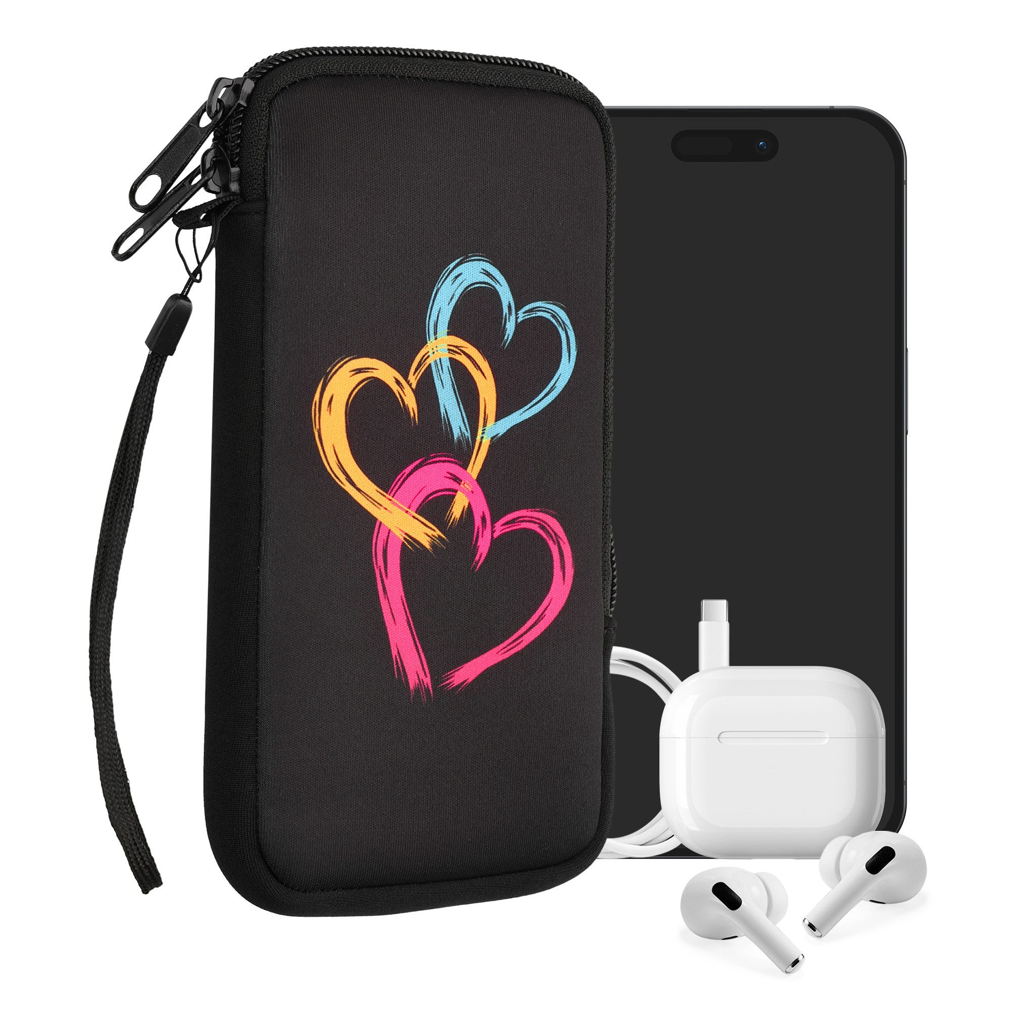 kwmobile Handytasche Handytasche für Smartphones XL - 6,7/6,8" (1-tlg), Neopren Handy Tasche Hülle Cover Case Schutzhülle